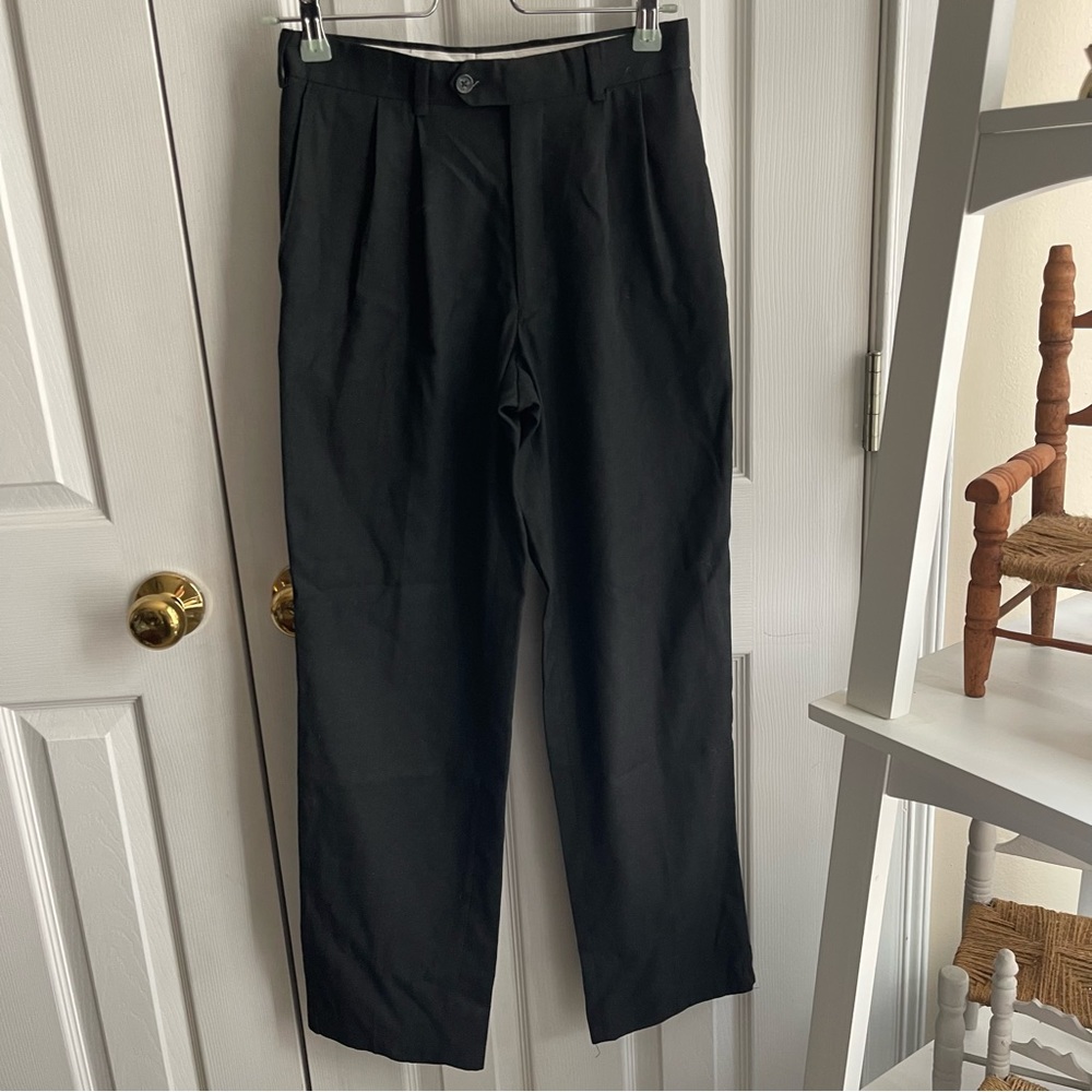 chaps dark charcoal grey tailored trousers